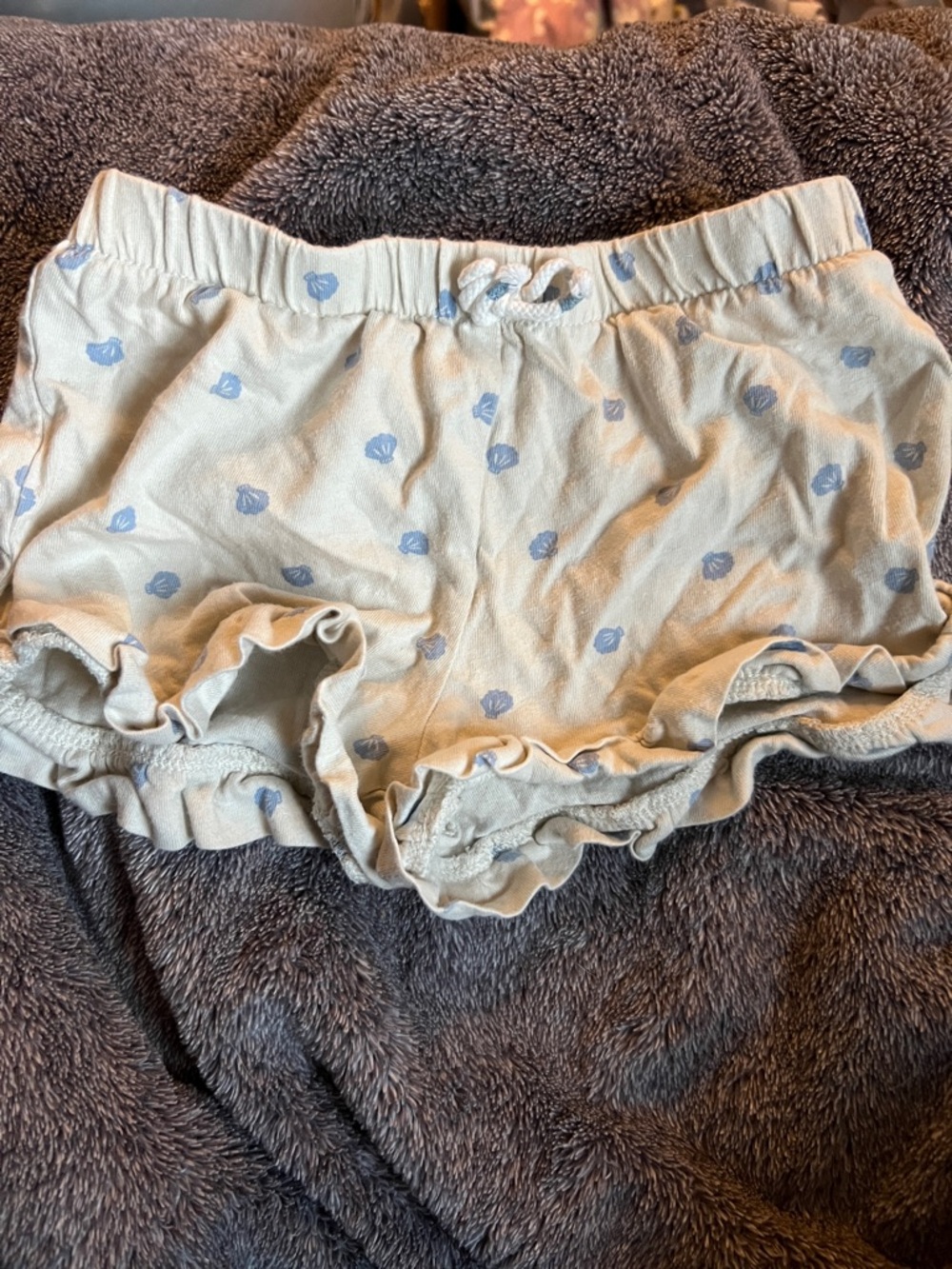 Carter's Cream Toddler Shorts with Light Blue Accents